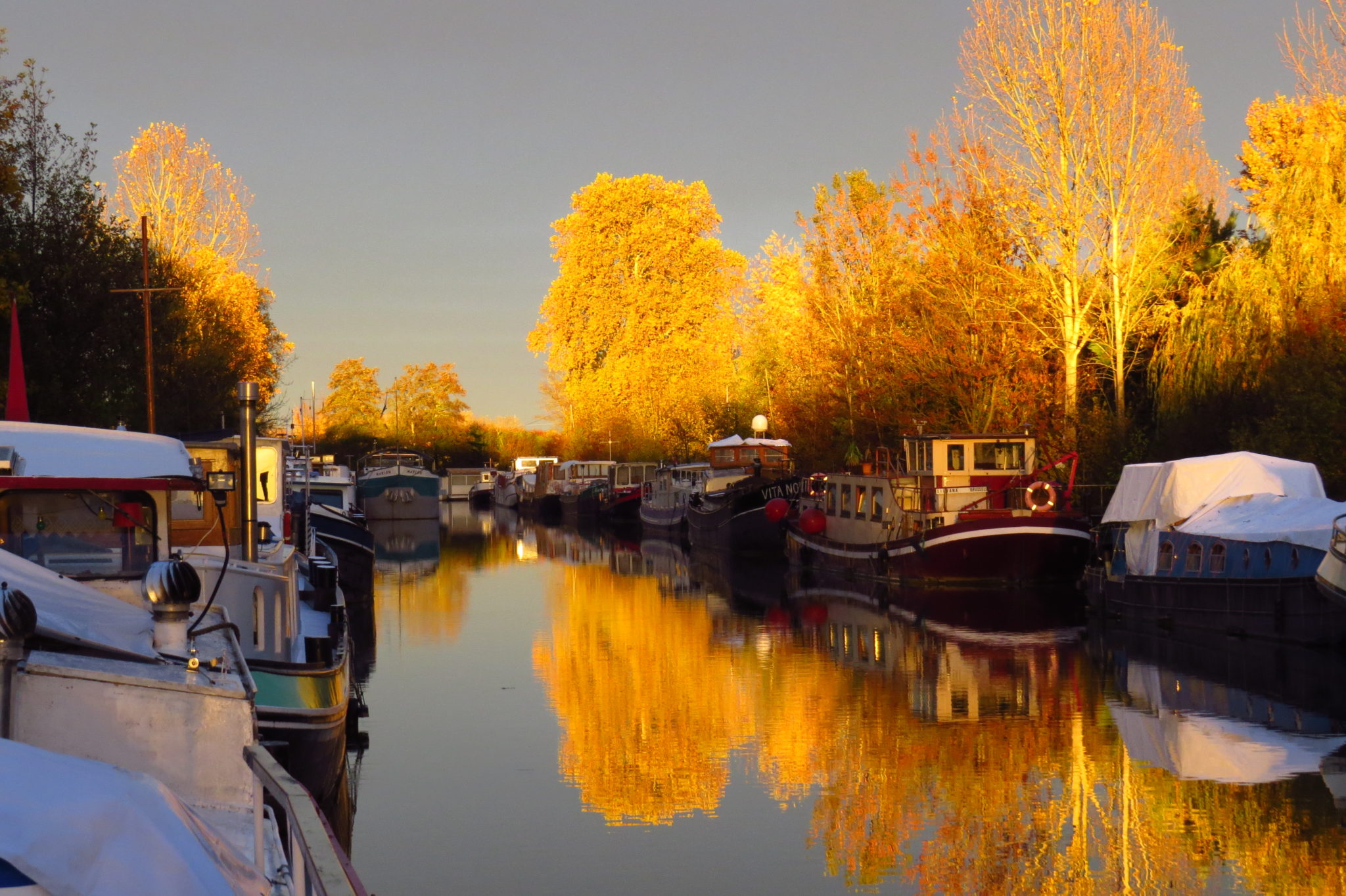 River port in the fall