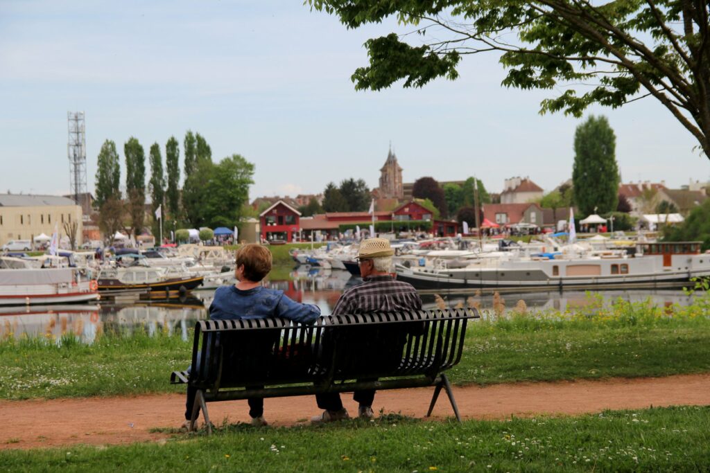 River port of Saint-Jean-de-Losne in Burgundy