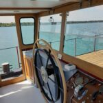 Image du gouvernail du bateau