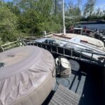 Freycinet barge 38.97 m BONANZA (1957) – inflatable hot tub on deck