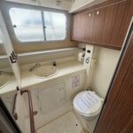 Locaboat 935 canal cruiser Kerplouf (1986) – bathroom with shower, washbasin and toilet