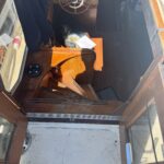 Pedro 30 Dutch motor cruiser Hiva Oa (1991) – companionway to the wheelhouse