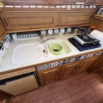 Pedro 30 Dutch motor cruiser Hiva Oa (1991) – galley with sink and cooker