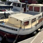 Locaboat 930 canal cruiser Sérénité (1981) – starboard exterior view at the pontoon