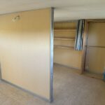 Freycinet barge 30 m Au Fil de l'Eau (1956) – bargeman's quarters, partition and shelves