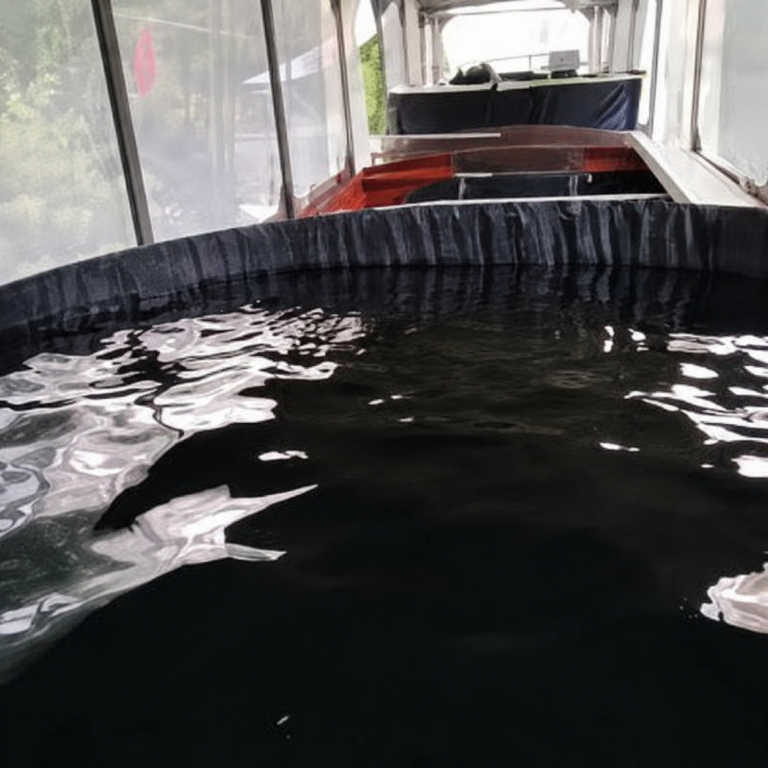 Image de la fosse de plongée de 5 mètres de hauteur présente dans la Saïga