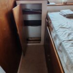 Dutch motor cruiser Helena Cruiser (1980) – storage cabinet beside the bed