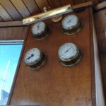 Dutch motor cruiser Helena Cruiser (1980) – brass clock and barometer set