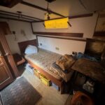 Dutch Tjalk sailing barge Osseo (1890) – cabin with single berth