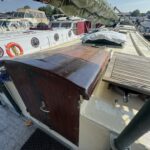 Dutch Tjalk sailing barge Osseo (1890) – wooden companionway hatch and aft deck