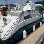 Nicols 1100 river cruiser Lodève (1998) – rear three-quarter view at the pontoon
