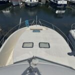 Nicols 1100 river cruiser Lodève (1998) – foredeck with hatches and pulpit