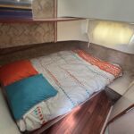 Nicols 1100 river cruiser Lodève (1998) – double cabin with made-up bed