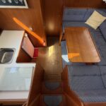 Van Vliet Atico 38 motor cruiser Joanne (1994) – galley and saloon seen from above