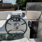 Vetus 1200 Damier Dutch motor cruiser (1992) – outside helm station with steering wheel
