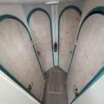 Vetus 1200 Damier Dutch motor cruiser (1992) – passageway to the cabins and shower room