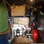 Dutch Luxe-Motor barge 14.50 m (1928) – technical space with water circuit, pump and tank