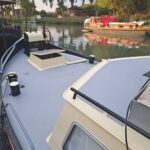 Dutch Luxe-Motor barge 14.50 m (1928) – foredeck with windlass and steering wheel