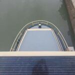 Dutch Luxe-Motor barge 14.50 m (1928) – overhead view of the foredeck and solar panel