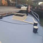 Dutch Luxe-Motor barge 14.50 m (1928) – foredeck with windlass, hatch and bollards