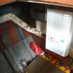 Dutch Luxe-Motor barge 14.50 m (1928) – combi charger-inverter and wiring in the aft bilge