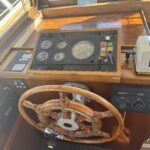 Schouten Muiden trawler Tibo (1978) – helm station, ship's wheel and instruments