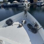 Schouten Muiden trawler Tibo (1978) – foredeck with windlass and mooring lines