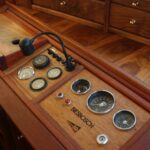 Dutch Luxe-Motor barge 14.50 m (1928) – wooden dashboard with navigation gauges