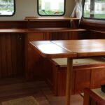 Dutch Luxe-Motor barge 14.50 m (1928) – wheelhouse with solid oak dining table